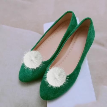 Mink Fur Pom Pom Shoe Clips for Stylish Footwear