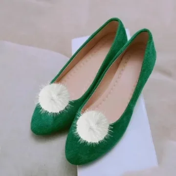 Mink Fur Pom Pom Shoe Clips for Stylish Footwear