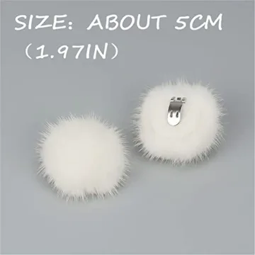Mink Fur Pom Pom Shoe Clips for Stylish Footwear