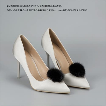 Mink Fur Pom Pom Shoe Clips for Stylish Footwear
