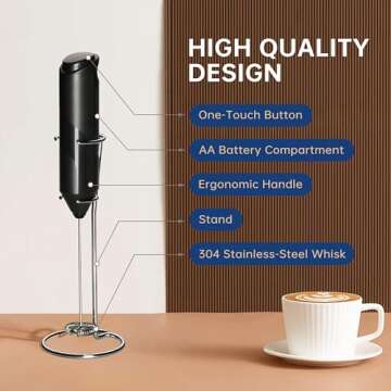 YSSOA Electric Handheld Milk Frother with Stand 2024