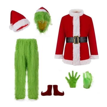 PashaLs 7PCS Christmas Monster Costume for Adults