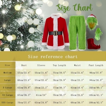 PashaLs 7PCS Christmas Monster Costume for Adults