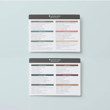 Meal Planner with 72 Recipe Cards for Easy Cooking