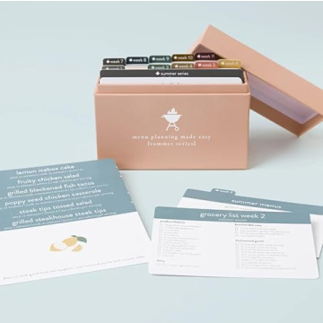 Meal Planner with 72 Recipe Cards for Easy Cooking