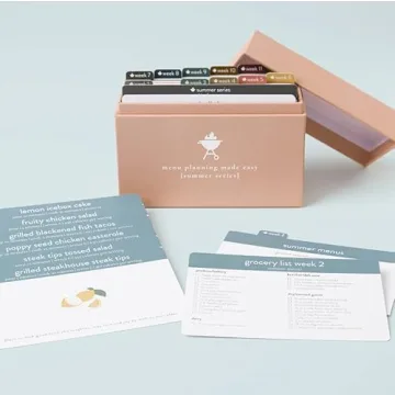 Meal Planner with 72 Recipe Cards for Easy Cooking