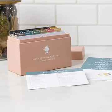 Meal Planner with 72 Recipe Cards for Easy Cooking