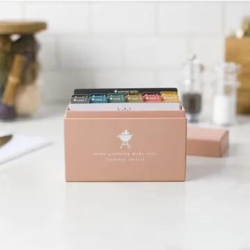 Meal Planner with 72 Recipe Cards for Easy Cooking