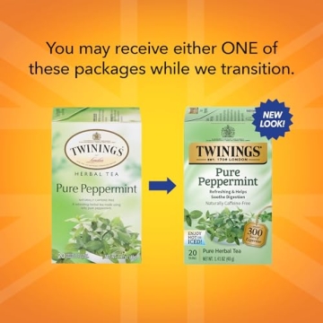 Twinings Pure Peppermint Tea Bags, 20 Count - Refreshing Flavor