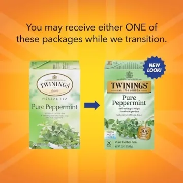 Twinings Pure Peppermint Tea Bags, 20 Count - Refreshing Flavor