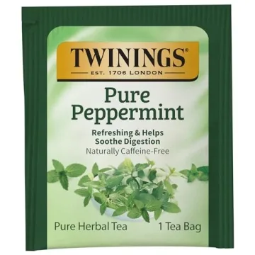 Twinings Pure Peppermint Tea Bags, 20 Count - Refreshing Flavor