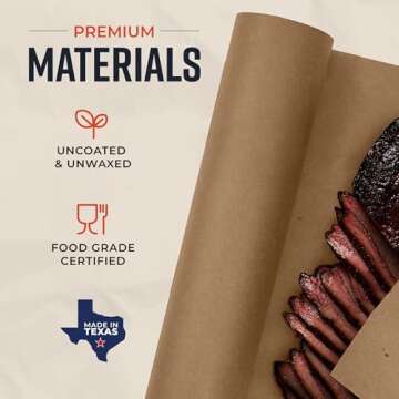 Bryco Goods 24 Inch x 175 Feet, Brown Butcher Paper Roll, Unbleached, Uncoated, Unwaxed, Food-Grade,...