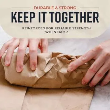 Bryco Goods 24 Inch x 175 Feet, Brown Butcher Paper Roll, Unbleached, Uncoated, Unwaxed, Food-Grade, Wide Kraft Paper for BBQ, Smoking, Grilling, Wrapping Meat, Table Covering - USA Made