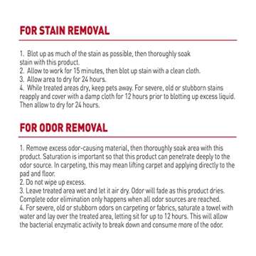 Nature’s Miracle® Stain & Odor Remover, Tough on Dog Urine, Feces, Vomit, Drool and Other Organic Stains and Odors, 1 Gallon