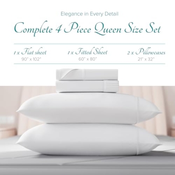 Carressa Linen Egyptian Cotton Sheets for Queen Beds