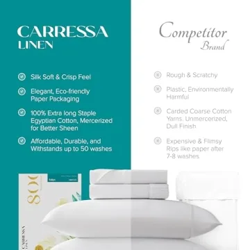 Carressa Linen Egyptian Cotton Sheets for Queen Beds