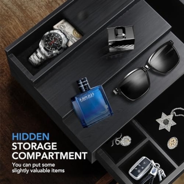 3 Tier Cologne Stand Organizer Velvet Lined Drawer Compartments