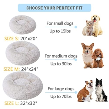 Comforting BinetGo Dog & Cat Bed Ideal for Pets Under 15lbs