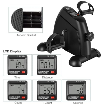 Himalay Mini Exercise Bike Portable Under Desk Pedal Exerciser