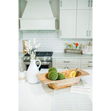 Mango Wood Dough Bowl Set for Rustic Home Decor