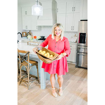 Mango Wood Dough Bowl Set for Rustic Home Decor