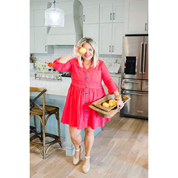 Mango Wood Dough Bowl Set for Rustic Home Decor