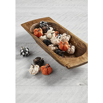 Mango Wood Dough Bowl Set for Rustic Home Decor