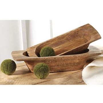Mango Wood Dough Bowl Set for Rustic Home Decor