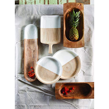 Mango Wood Dough Bowl Set for Rustic Home Decor