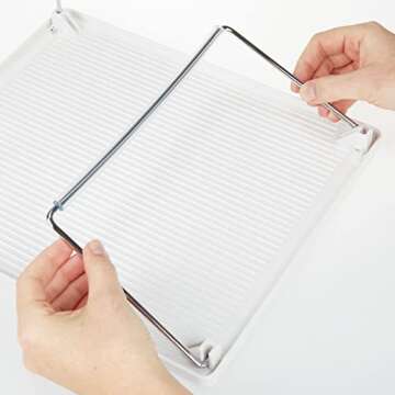 mDesign Metal Stacking Storage Organization for Shelves Inside Closet in Bedroom, Bathroom, Hall, or...