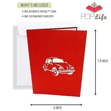 PopLife VW Bug Pop Up Card for Unique Gift Occasions