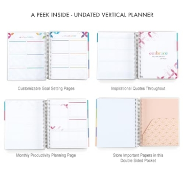 Erin Condren LifePlanner - Undated, Bold Blooms Design