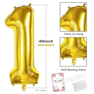 Smlpuame 40 inch Number Balloons for Memorable Celebrations