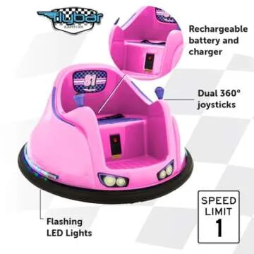 FunFlybar 6V Bumper Car! Electric Toddler Toy