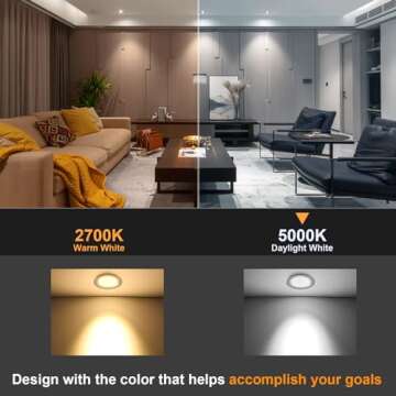 comzler GU10 LED Bulbs, GU10 Light Bulb 5000K Daylight White, LED Bulb Replacement Recessed Track Li...