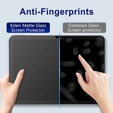 Ksleri 2 Pack Matte Glass Screen Protector for iPad A16 11 Inch (2025 11th Generation) / iPad 10th G...
