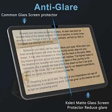 Ksleri 2 Pack Matte Glass Screen Protector for iPad A16 11 Inch (2025 11th Generation) / iPad 10th Generation 10.9” 2022 (Not Privacy) Anti Glare Anti Fingerprint Tempered Glass with Alignment Frame