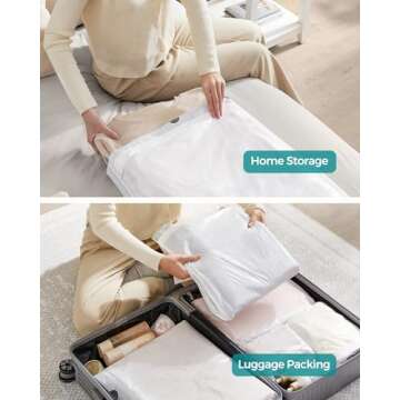 SONGMICS Trash Bags for 8-Gallon (30L) Trash Cans, 90 Count Drawstring Kitchen Garbage Bags, Pre-Separated, Liner Code 30A, 2 Rolls, White UKRB30A02