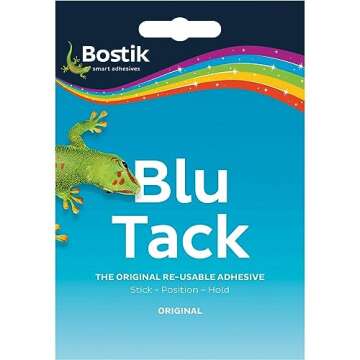 Bostik Blu Tack, Multipurpose Reusable Adhesive, Clean, Safe & Easy to Use, Non-Toxic, Handy Size, C...