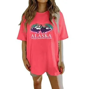 Trendy CSDAJIO Women's Graphic Oversized Tshirt