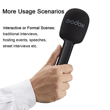 GODOX Handheld Adapter ML-H for MoveLink M1/M2 Wireless Microphone System, with Mini Tripod Phone Holder Set for Interviews,Hosting,Live Streaming