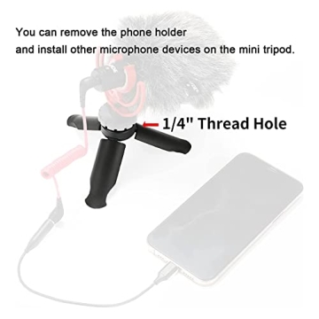 GODOX Handheld Adapter ML-H for MoveLink M1/M2 Wireless Microphone System, with Mini Tripod Phone Holder Set for Interviews,Hosting,Live Streaming