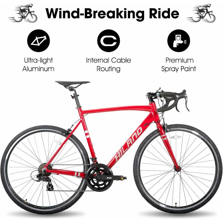 HILAND 700c Road Bike: Lightweight 14 Speed Commuter