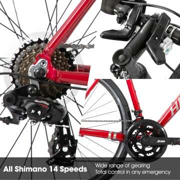 HILAND 700c Road Bike: Lightweight 14 Speed Commuter