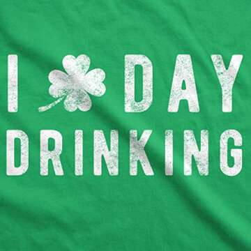 Men’s Funny St Patricks Day Shirt – I Clover Day Drinking Shamrock Tee, Irish Party Beer Drinkin...