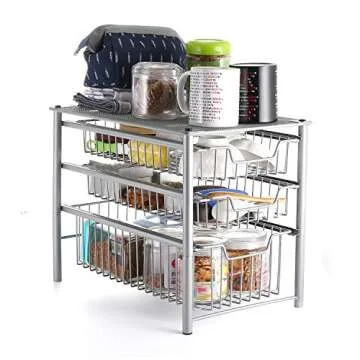 3S Sliding Basket Organizer - Perfect for Home Storage Solutions