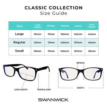 Swanwick Blue Light Blocking Glasses for Eye Strain Relief
