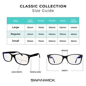 Swanwick Blue Light Blocking Glasses for Eye Strain Relief