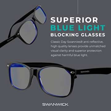 Swanwick Blue Light Blocking Glasses for Eye Strain Relief