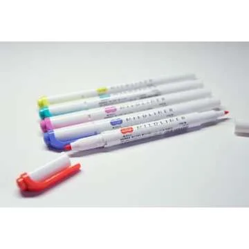 Zebra Pen Mildliner, Double Ended Highlighter, Broad and Fine Tips, Assorted Refresh Colors, 5-Count
